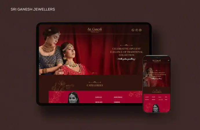 UI UX design for Sri Ganesh Jewellery