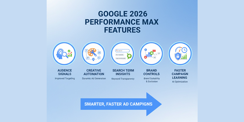 Visual showing key features of the latest ad campaign updates with charts and icons for easy understanding.