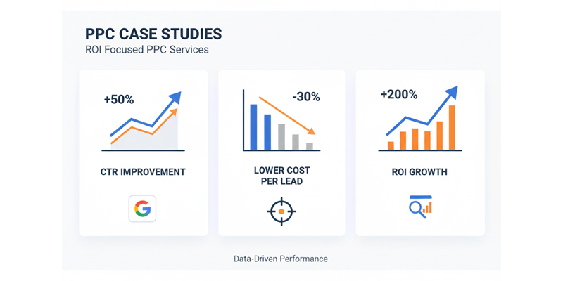 PPC case studies showing ROI-driven PPC services and performance marketing results by Bud