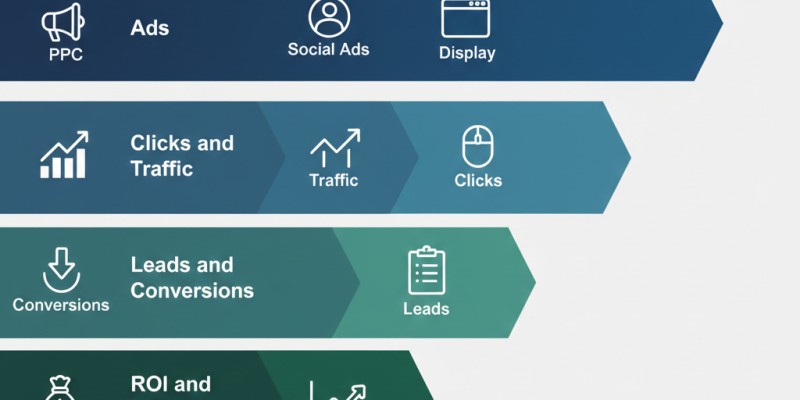 Brand marketing strategy infographic showing brand awareness, storytelling, trust, and customer connection elements.