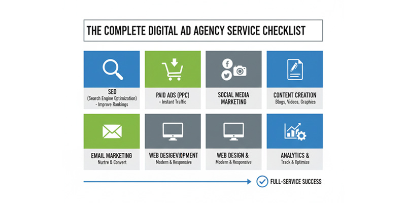 What services a full-service digital ad agency in India offers