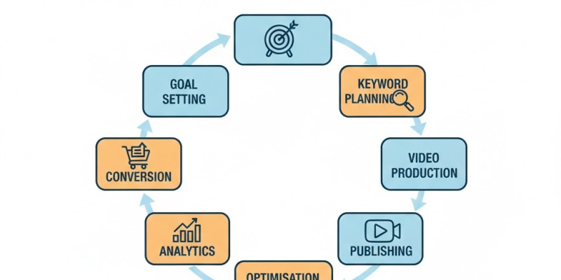 Video marketing benefits showing improved SEO ranking, engagement, trust, and website conversions.