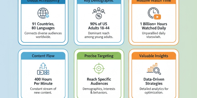Infographic showing TrueView Ads, Non-Skippable Video Ads, and Bumper Ads with their duration and usage in YouTube ads strategy.